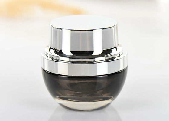 Black Cosmetic Glass Bottles Lotion Bottle Set Cream Jar 50g Cartons Packing
