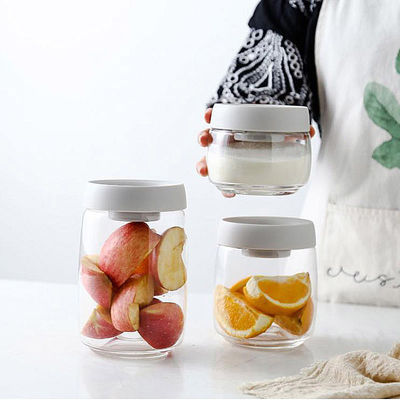 Press Vacuum Storage Box Empty Glass Jars Household Moisture Proof Eco Friendly