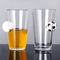 Unique Inlaid Football Personalized Glass Cup Custom Logo Glass Beer Mug