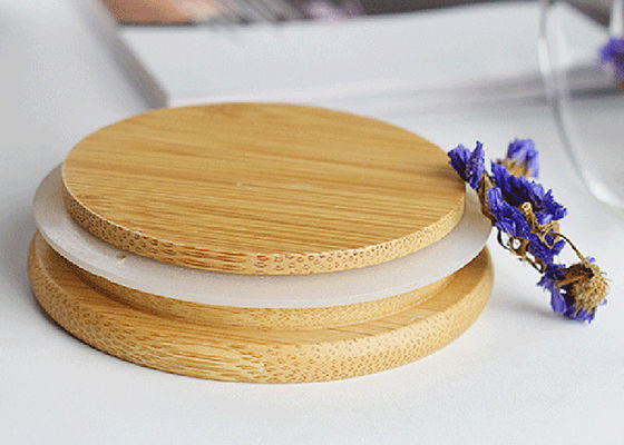 Hexagon Shape Glass Bottle Jar Kitchen Storage With Bamboo Lid SGS Certification