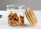 Hexagon Shape Glass Bottle Jar Kitchen Storage With Bamboo Lid SGS Certification