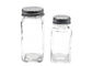 Stainless Steel Shaker Lid Empty Glass Jars Food Grade Clear Color Eco - Friendly