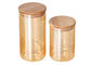 500ml 1000ml Empty Glass Jars High Borosilicate Storage With Airtight Bamboo Lid