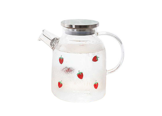 Capacity 1000ml 1600ml Borosilicate Heat Resistant Glass Teapot