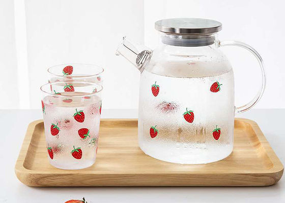 Capacity 1000ml 1600ml Borosilicate Heat Resistant Glass Teapot