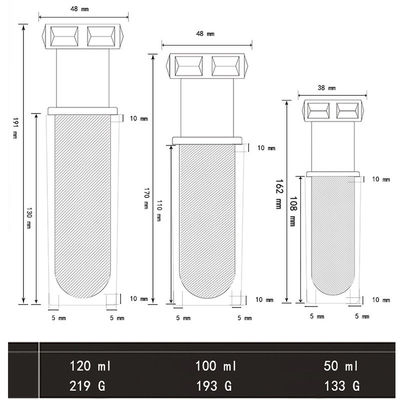 120ml Essential Oil Gold Deluxe Cosmetic Glass Bottles