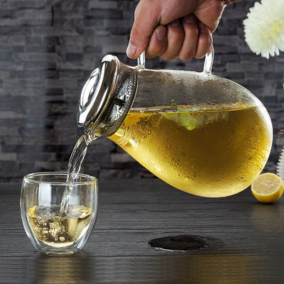 Lead Free 1900ml Coffee Brewing Borosilicate Glass Teapot