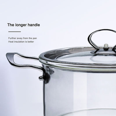 Custom Made Transparent High Borosilicate Glass Soup Pot