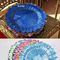 Colorful 33cm Diameter Sunflower Shaped Glass Fruit Bowl