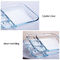 Clear Microwave Heating Partition Glass Bento Plate