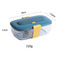 Green Straw Plastic Cover Multifunctional Glass Lunch Box
