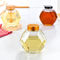 380ml Geometric Hexagon Glass Honey Jars With Metal Lid