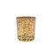 Gold Leopard Print Lead Free Glass Candle Cup 10cm Height
