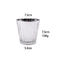 FDA Silver Vertical Striped Glass Candle Cups For Home Decoration