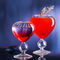 Clear Heart Shaped 180ml 380ml Glass Goblets Bulk For Nightclub Bar