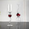Heart Shaped 140ml Decorative Crystal Stem Wine Glasses With Curved Handle