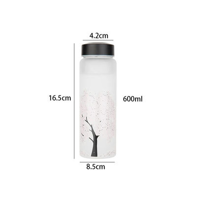 Web Celebrity Fresh Color Changing Glass Beverage Bottles 600ml