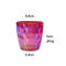 Handmade Hot Pink Purple Striped Glass Candle Cup With Aluminum Cap
