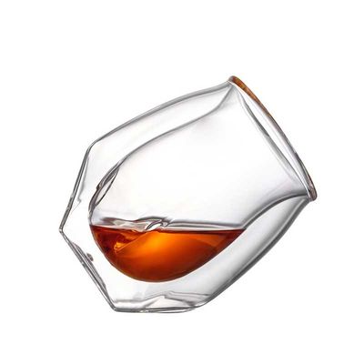 Borosilicate Double Personalized Glass Cup Heat Resistant For Beverage Whisky