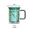 Star Green Borosilicate Personalized Glass Cup Double Layer