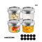 4Oz Crystal Mason Caviar Glass Storage Jars With Airtight Lids