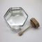 Hexagon Empty 240ml 380ml Glass Honey Jars With Dipper Eco - Friendly