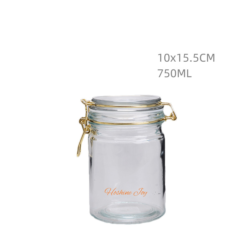 Premium Empty Glass Jars Crystalline 750ML Sauce Glass Container