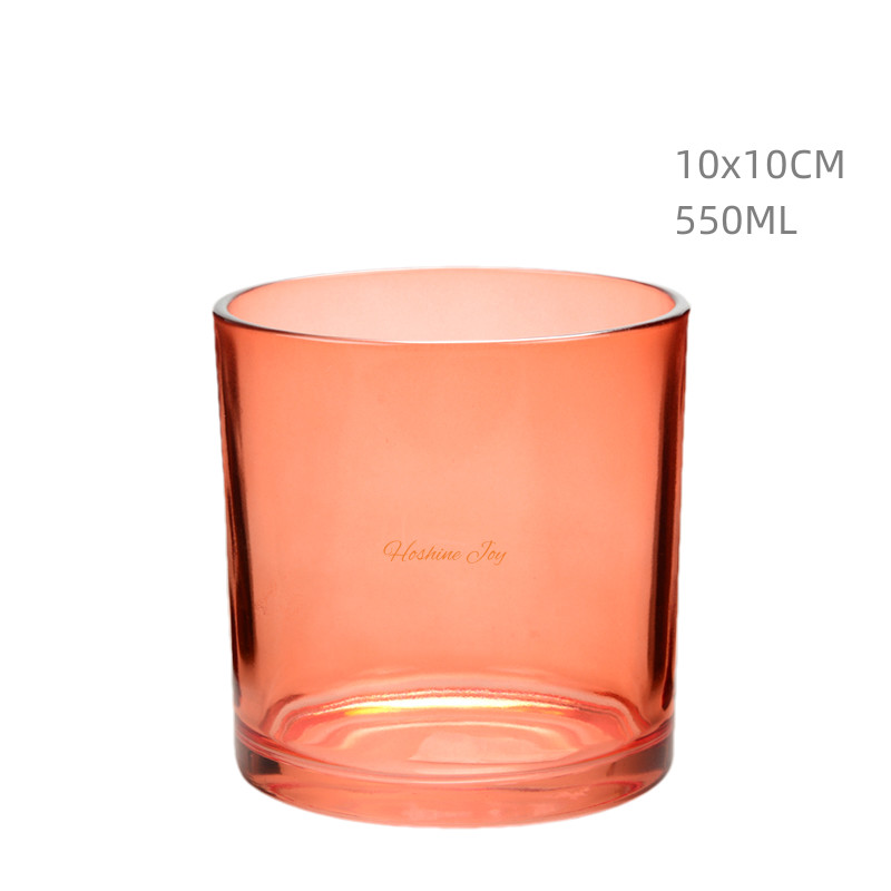 Large Red Glass Votive Candle Holders 4 Inch Soy Wax Candle Jars