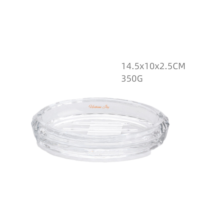 Oval Heavy Bar Soap Holdernk Bathroom Glass Dispenser Holder