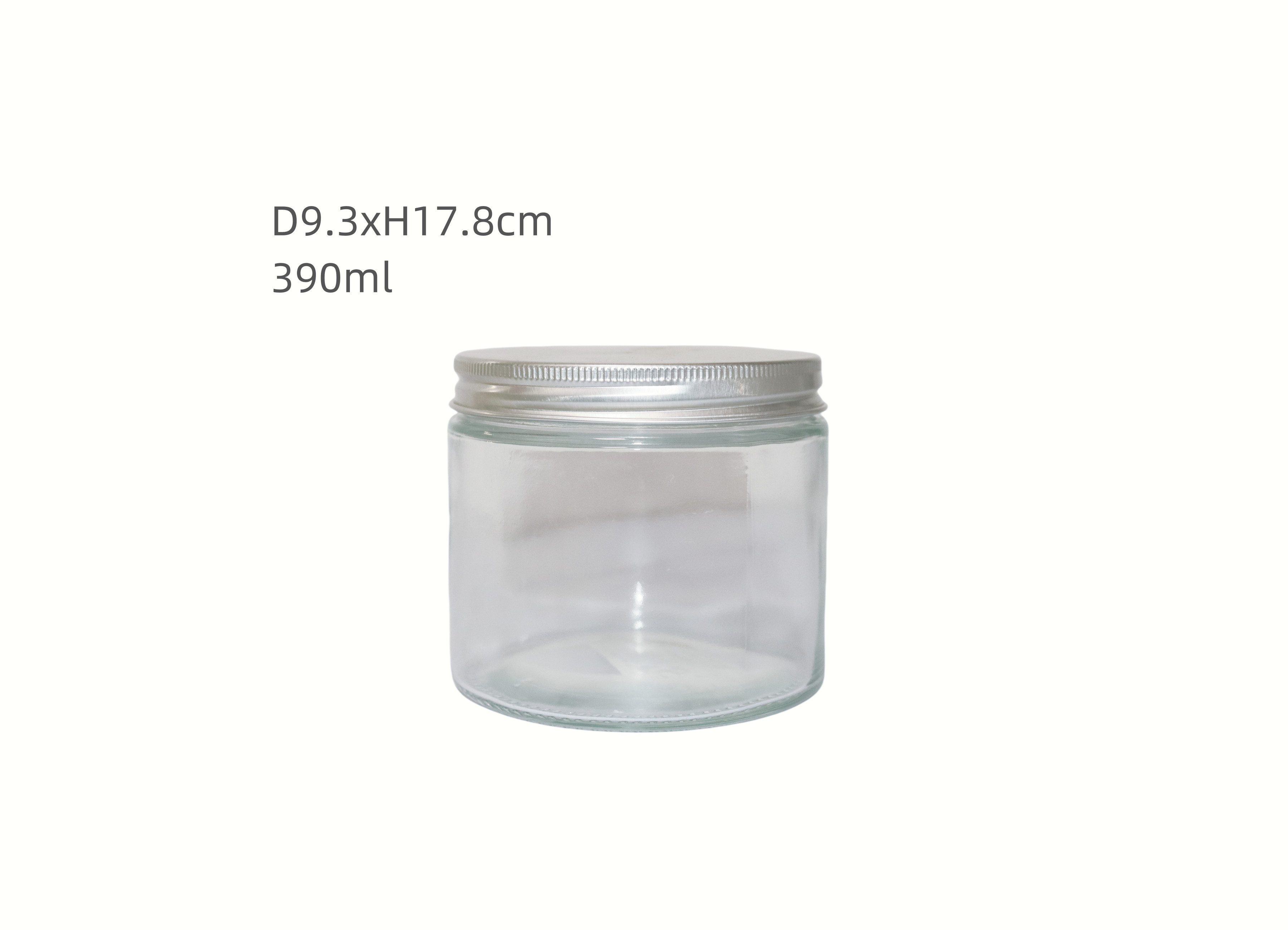 390ml Empty Glass Jars With Fresh Sealed Lids For Safe Storage Wide Mouth Kitchen Glass Canister