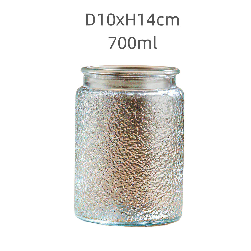 700ml Glass Logo Printed Empty Jars for Storage and Organization Transparent Packaging Solution